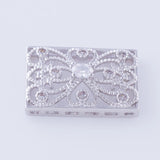 5pcs Zircon Flower Charms Bracelet Necklace DIY Vintage Accessories