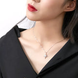 Sweet Shooting Star Single Eight-pointed Star Necklace for Women