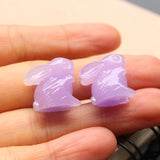 5pcs Coral Rabbit Beads Jewelry Making 17x16mm Animal Bead