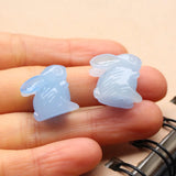 5pcs Coral Rabbit Beads Jewelry Making 17x16mm Animal Bead
