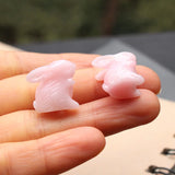 5pcs Coral Rabbit Beads Jewelry Making 17x16mm Animal Bead