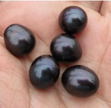 5pcs 10x13mm Tahitian Loose Pearl, Half Drilled