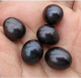 5pcs 10x13mm Tahitian Loose Pearl, Half Drilled