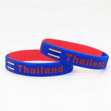 5pcs Flag Bracelet Silicone Wristband Motivational Rubber Wrist Bands