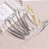 5pcs Tibetan Silver Curved Bookmarks Charms DIY Jewelry Making