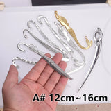 5pcs Tibetan Silver Curved Bookmarks Charms DIY Jewelry Making