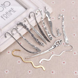 5pcs Tibetan Silver Curved Bookmarks Charms DIY Jewelry Making