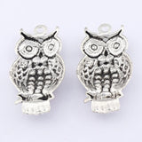 5pcs Colorful Rhinestone Owl Charms Pendants for DIY Jewelry Making