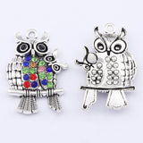 5pcs Tibetan Silver Owl Charms Pendant DIY Jewelry Making Supplies