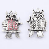5pcs Tibetan Silver Owl Charms Pendant DIY Jewelry Making Supplies