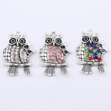 5pcs Tibetan Silver Owl Charms Pendant DIY Jewelry Making Supplies