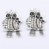 5pcs Tibetan Silver Owl Charms Pendant DIY Jewelry Making Supplies
