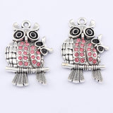 5pcs Tibetan Silver Owl Charms Pendant DIY Jewelry Making Supplies
