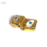 5pcs Evil Eye Square Beads for Bracelet Necklace Y
