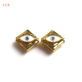 5pcs Evil Eye Square Beads for Bracelet Necklace Y