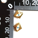 5pcs Evil Eye Square Beads for Bracelet Necklace Y
