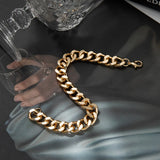 Titanium Steel Cuban Chain Bracelet Link Chain Bangle for Women Men