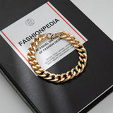 Titanium Steel Cuban Chain Bracelet Link Chain Bangle for Women Men