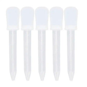 5pcs Silicone Transfer Pipettes Calibrated Liquid Dropper for Lab DIY Art