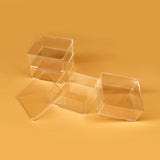 5pcs Acrylic Box with Lid 8.5*8.5*3.5cm for Jewelry Packing Display