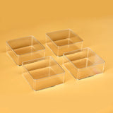 5pcs Acrylic Box with Lid 8.5*8.5*3.5cm for Jewelry Packing Display