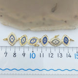 Evil Eye Shape Pendant with Micro Cubic Zircon - Ethnic DIY Jewelry