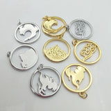 5pcs Vintage Hollow Mountain Fire Pendant Jewelry