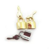 5pcs Silver Plated Lock Key Shape Pendant Metal Charm for DIY Girl Necklace