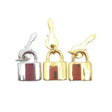 5pcs Silver Plated Lock Key Shape Pendant Metal Charm for DIY Girl Necklace