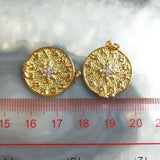 Twelve Constellations Brass Pendant Rhinestone Chain Necklace Charms