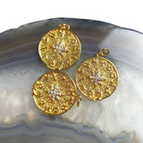 Twelve Constellations Brass Pendant Rhinestone Chain Necklace Charms