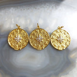 Twelve Constellations Brass Pendant Rhinestone Chain Necklace Charms