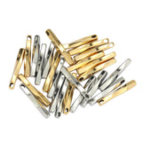 5pcs Twisted Geometric Stainless Steel Choker Charms for DIY Jewelry