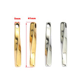 5pcs Twisted Geometric Stainless Steel Choker Charms for DIY Jewelry
