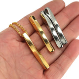 5pcs Twisted Geometric Stainless Steel Choker Charms for DIY Jewelry