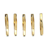 5pcs Twisted Geometric Stainless Steel Choker Charms for DIY Jewelry