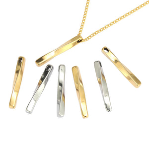 5pcs Twisted Geometric Stainless Steel Choker Charms for DIY Jewelry