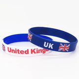5pcs Flag Silicone Wristband Friendship Sport Wristband Rubber Bracelet