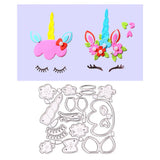 5pcs Unicorn Frame Metal Cutting Dies for Scrapbook Decoration