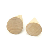5pcs Unpainted Cone Wooden Ring Display Stand Holder
