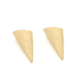 5pcs Unpainted Cone Wooden Ring Display Stand Holder