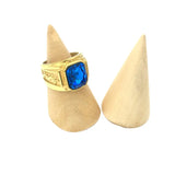 5pcs Unpainted Cone Wooden Ring Display Stand Holder