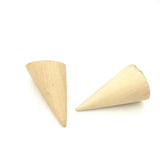 5pcs Unpainted Cone Wooden Ring Display Stand Holder