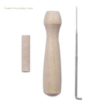 5pcs Wooden Handle Felting Needles Holder with Felting Needles