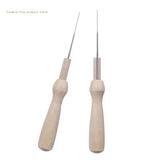 5pcs Wooden Handle Felting Needles Holder with Felting Needles