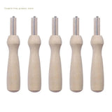 5pcs Wooden Handle Felting Needles Holder with Felting Needles