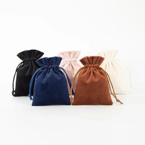 5pcs Velvet Jewelry Gift Bags 7x9cm Drawstring Ring Earring Necklace Packaging