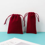5pcs Velvet Jewelry Pouches Organizer Wedding Christmas Drawstring Gift Bag