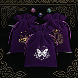 5pcs Velvet Tarot Storage Bag Drawstring Witchcraft Supplies