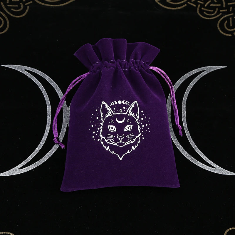 5pcs Velvet Tarot Storage Bag Drawstring Witchcraft Supplies